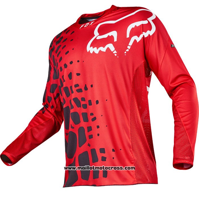 2020 Motocross Cyclisme Maillot FOX Manches Longues Rouge