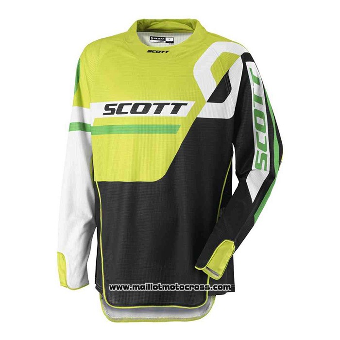 2020 Motocross Cyclisme Maillot Scott Manches Longues Noir Jaune
