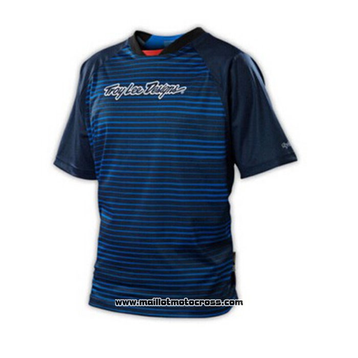 2020 Motocross Cyclisme T Shirt TLD Manches Courtes Bleu